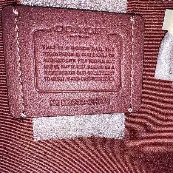 🔥🎁NWT! Coach Gallery Tote Handbag Khaki/Electric Red Msrp:$378.00 - Picture 9 of 12